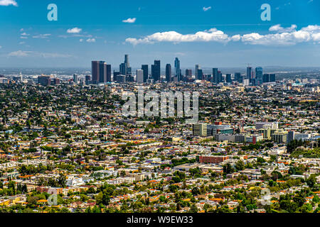 Blick auf die Skyline von Los Angeles, Kalifornien, USA Stockfoto