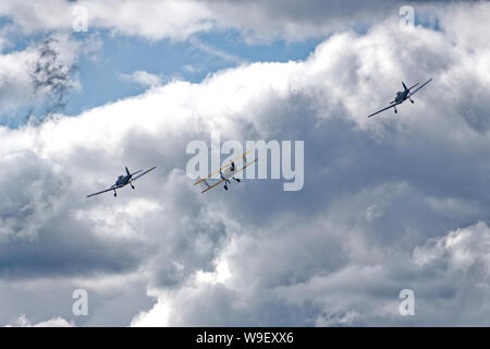 Air Display vom 27. Juli 2019 in den offenen Himmel. Bray, Co Wicklow, Irland Stockfoto