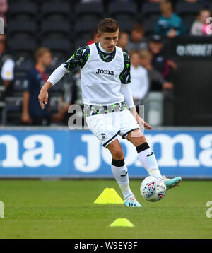 Swansea, Glamorgan, Wales, UK. Am 13. August 2019; Liberty Stadium, Swansea, Glamorgan, Wales; Carabao Schale, Englische Fußball-Liga Cup, Swansea City gegen Northampton Town; Declan Johannes von Swansea City während der Aufwärmphase - Streng redaktionelle Verwendung. Keine Verwendung mit nicht autorisierten Audio-, Video-, Daten-, Spielpläne, Verein/liga Logos oder "live" Dienstleistungen. On-line-in-Match mit 120 Bildern beschränkt, kein Video-Emulation. Credit: Aktion Plus Sport Bilder/Alamy leben Nachrichten Stockfoto