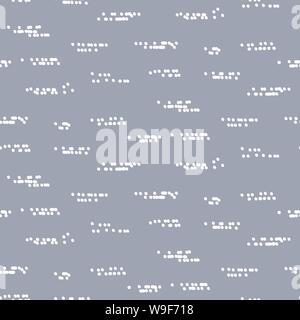 Hand Punkte abstrakte Nahtlose einfach blau Muster gezeichnet. Weiße Textur drucken Striche. Stock Vektor