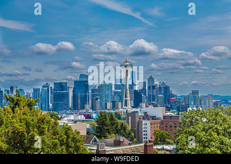 Seattle von Kerry Park im Sommer Stockfoto