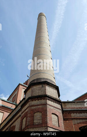 Eine Nahaufnahme der Werkraum Warteck, einer ehemaligen Brauerei, Tranformed in workspces für Basler ceative Gemeinschaft Stockfoto