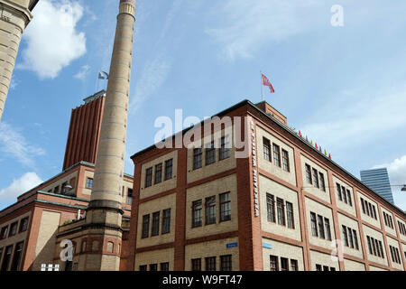 Eine allgemeine Ansicht der Werkraum Warteck, einer ehemaligen Brauerei, verwandelt in Arbeitsbereiche für kreative Basel Community. Stockfoto