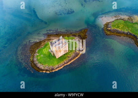 Castle Stalker nahe Portnacroish in Schottland Stockfoto