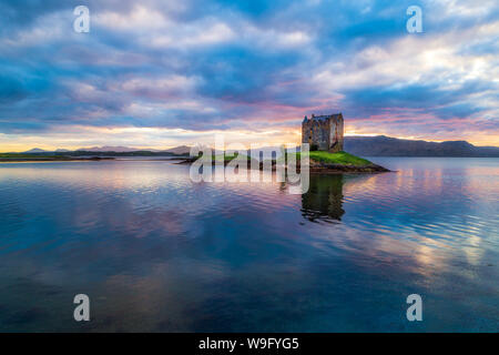Castle Stalker nahe Portnacroish in Schottland Stockfoto