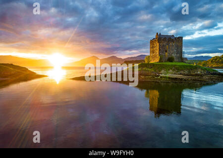 Castle Stalker nahe Portnacroish in Schottland Stockfoto