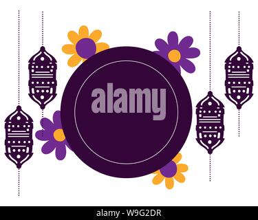 Laternen Ramadan Kareem Design, Bohemic ornament Meditation Dekoration ethnische und mystischen Thema Vector Illustration Stock Vektor