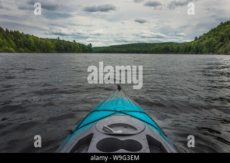 Kajak camping im Norden von Quebec Stockfoto