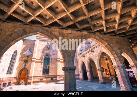 Guadalajara, Jalisco, Mexiko - 14 April, 2019: Berühmte Allerheiligsten Tempel in Guadalajara (Templo Expiatorio del Santisimo Sacramento) Stockfoto