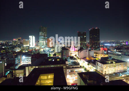 Mexiko City, Mexiko - 10 Dezember, 2018: Panoramablick von Mexico City von der Aussichtsplattform an der Spitze der Lateinamerikanischen Turm (Torre Latinoamerica Stockfoto