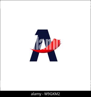 Initial ein Logo. Flugreisen Logo Design Template Vector Illustration. Stock Vektor