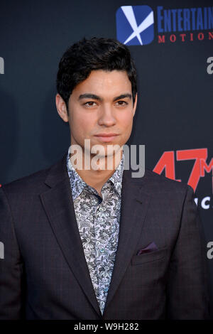 Los Angeles, USA. 13 Aug, 2019. LOS ANGELES, USA.: Davi Santos bei der Premiere von '47 Meter nach unten: Uncaged" im Regency Dorf Theater. Foto: Paul Smith/Alamy leben Nachrichten Stockfoto