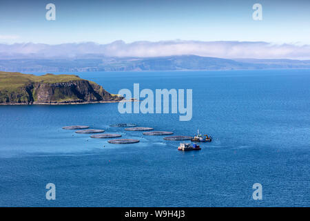 Aquafarm im Uig, Isle of Skye, Schottland, Vereinigtes Königreich Stockfoto