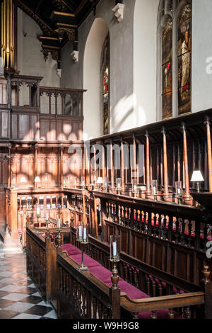 Interieur der Peterhouse Chapel, Cambridge Stockfoto