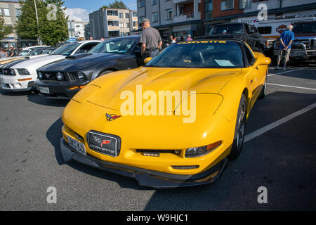 2000 Chevrolet Corvette auf der Anzeige Stockfoto