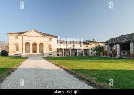 Die Villa Saraceno, entworfen von Andrea Palladio, im Finale in der Nähe von Vicenza, von der Landmark Trust Stockfoto