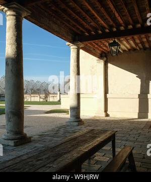 Die Villa Saraceno, entworfen von Andrea Palladio, im Finale in der Nähe von Vicenza, von der Landmark Trust Stockfoto