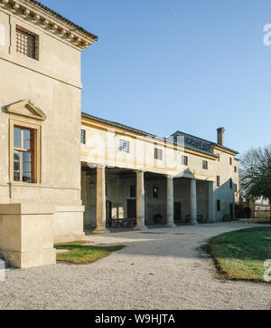 Die Villa Saraceno, entworfen von Andrea Palladio, im Finale in der Nähe von Vicenza, von der Landmark Trust Stockfoto