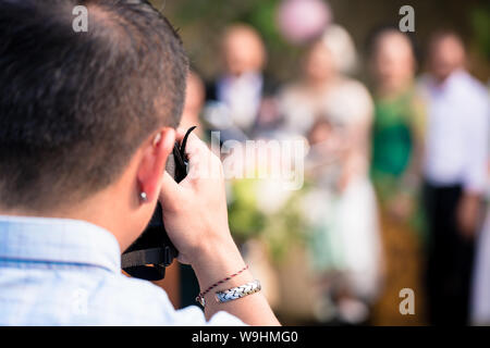 Hochzeit Fotograf, Bild Stockfoto
