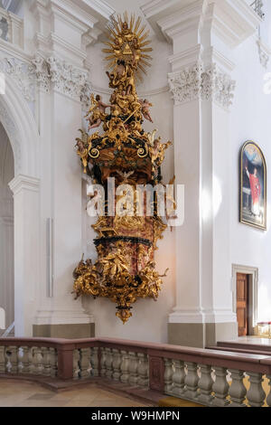 Die Kanzel von St. Peter, Würzburg Stockfoto