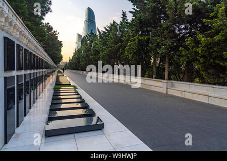 Baku, Aserbaidschan August 10, 2019 Märtyrer Gasse im Upland Park Stockfoto