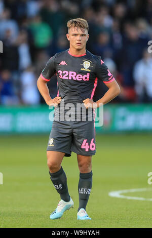 Am 13. August 2019, Moor Lane, Salford, England; Carabao Pokal, 1. Runde, Salford City vs Leeds United; Jamie Shackleton (46) von Leeds United während des Spiels Credit: Mark Cosgrove/News Bilder der Englischen Football League Bilder unterliegen DataCo Lizenz Stockfoto