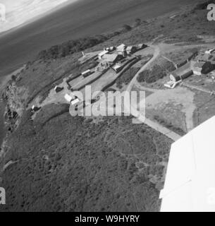 Kurzflug von Chile nach Ushuaia in Argentinien, 1960er Jahre. Kurzer Flug von Chile nach Ushuaia in Argentinien, 1960. Stockfoto