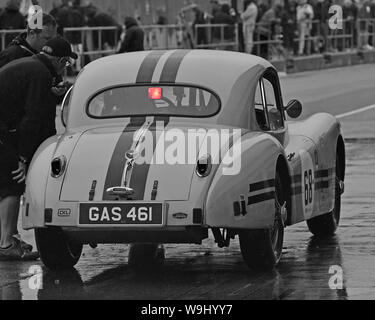 Marc Gordon, Jaguar XK 140 FHC, Royal Automobile Club Woodcote Trophy, Stirling Moss Trophäe, Silverstone Classic, Juli 2019, Silverstone, Northamptonsh Stockfoto