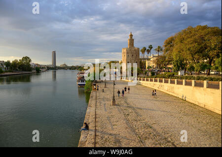 Europa, Europäische, Spanien, Spanien, Andalusien, Sevilla, historische Stadtzentrum entlang des Guadalquivir-Flusses, 30074259 *** Local Caption *** Europa, Europäische, Stockfoto