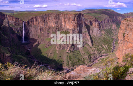 Afrika, Südliches Afrika, Lesotho Maseru Bezirk, Semonkong, Maletsunyane fällt, 30074534 *** Local Caption *** Afrika, Südliches Afrika, Lesotho, Ma Stockfoto