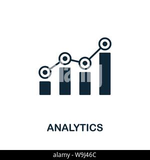 Symbol für Vektorsymbol „Analyse“. Kreative Zeichen von seo und Entwicklung Icons Sammlung. Gefülltes flaches Analytics-Symbol für Computer und mobile Geräte Stock Vektor
