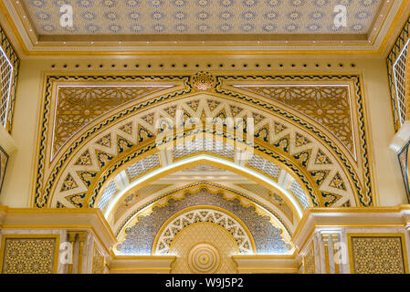 Qasr Al Watan Präsidentenpalast der Vereinigten Arabischen Emirate in der Hauptstadt Abu Dhabi Stockfoto