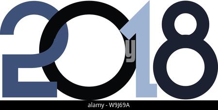 2018 datre design Symbol Anzahl Stock Vektor