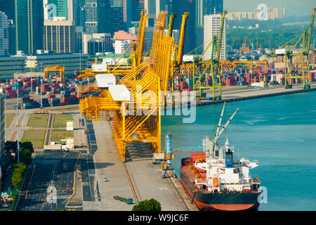 Der Hafen von Singapur City Stockfoto