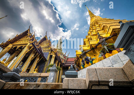 Erstaunlich Grand Palace in Bangkok. Stockfoto