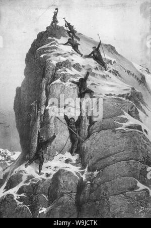 EDWARD WHYMPER (1840-1911) Englische Bergsteiger, die erste Besteigung des Matterhorns im Jahr 1865 Stockfoto