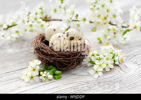 Natürliche Oster Deko Stockfoto