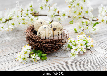 Natürliche Oster Deko Stockfoto