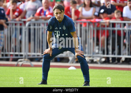 Rottach Egern, Deutschland. 14 Aug, 2019. Vorschau auf die Bundesliga Opener FC Bayern Munich-Hertha BSC Berlin. Archiv Foto; Niko Kovac (Trainer Bayern München), verzaubert seine Spieler, Single Shot, Ausschneiden, vollen Körper geschossen, vollständige Abbildung. Trainingslager FC Bayern München in Rottach Egern/Tegernsee. Fussball 1. Bundesliga, Saison 2018/2019, am 06.08.2019. | Verwendung der weltweiten Kredit: dpa/Alamy leben Nachrichten Stockfoto