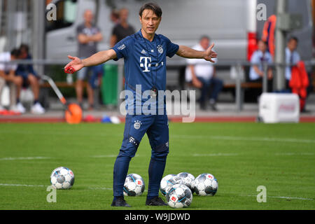 Rottach Egern, Deutschland. 14 Aug, 2019. Vorschau auf die Bundesliga Opener FC Bayern Munich-Hertha BSC Berlin. Archiv Foto; Niko Kovac (Trainer Bayern München), Geste, gibt Anweisungen, Rahmen, Ausschneiden, vollen Körper geschossen, die ganze Figur. Trainingslager FC Bayern München in Rottach Egern/Tegernsee. Fussball 1. Bundesliga, Saison 2018/2019, am 06.08.2019. | Verwendung der weltweiten Kredit: dpa/Alamy leben Nachrichten Stockfoto