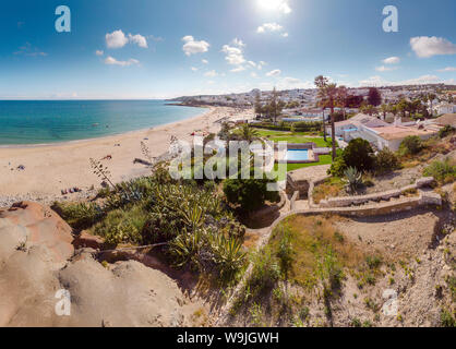 Praia da Luz, Algarve, Algarve, Portugal, 30071442 *** Local Caption *** Stadt, Dorf, Wasser, Frühling, Strand, Meer, Luftbild, Stockfoto