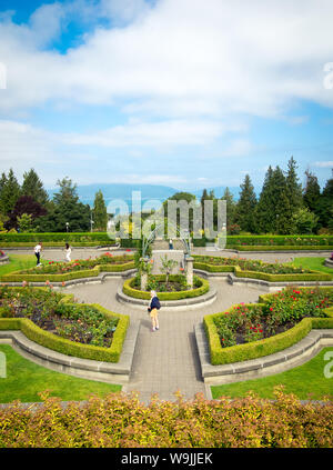 Ein Blick auf die UBC Rosengarten (Universität von Britisch-Kolumbien Rosengarten) in Vancouver, British Columbia, Kanada. Stockfoto