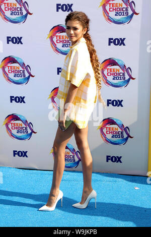August 11, 2019, Hermosa Beach, CA, USA: LOS ANGELES - 11.August: Zendaya Coleman auf der Teen Choice Awards 2019 in Hermosa Beach am 11. August 2019 in Hermosa Beach, CA (Credit Bild: © Kay Blake/ZUMA Draht) Stockfoto