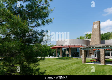 Boothwyn, PA - 19. Mai 2019: Pennsylvania Welcome Center auf Delaware Expressway, Route 95 in der oberen Chichester Township. Stockfoto