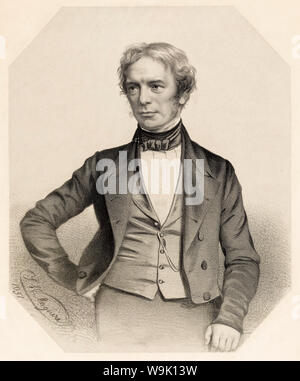 Michael Faraday (1791-1867), Porträt drucken, 1851 Stockfoto