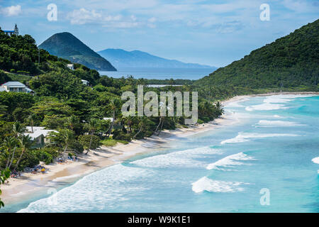 Blick über Long Beach, Tortola, Britische Jungferninseln, Karibik, Karibik, Mittelamerika Stockfoto