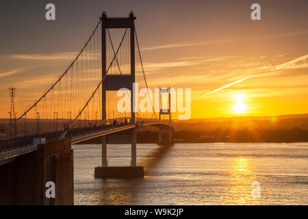 Alte (erste) Severn Brücke, Avon, England, Vereinigtes Königreich, Europa Stockfoto