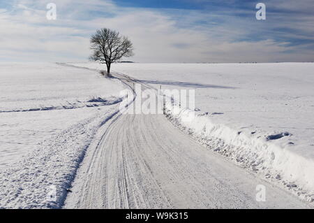 Winter Landschaft, in der Nähe von Villingen-Schwenningen Schwarzwald-baar (Schwarzwald-Baar-Kreis) Bezirk Baden-Württemberg, Deutschland, Europa Stockfoto