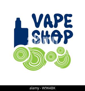 Vektor Logo auf das Thema vaping, elektronische Zigarette Stock Vektor