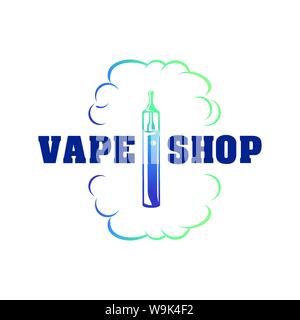 Vektor Logo auf das Thema vaping, elektronische Zigarette Stock Vektor